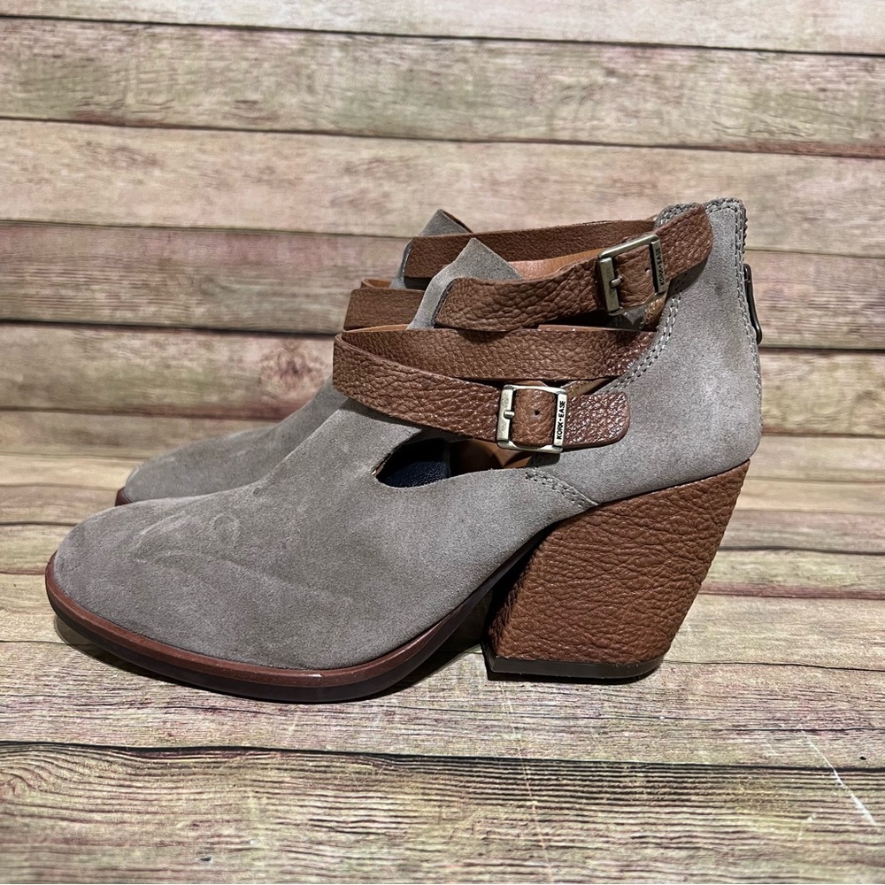 Kork-Ease Grey Suede Stina Ankle Boots